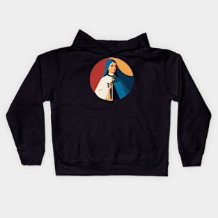 Nun Saint with Covered Head Kids Hoodie